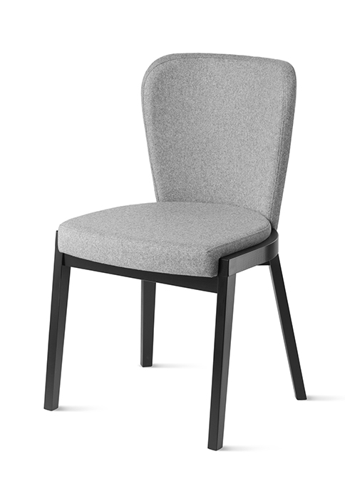 Polsterdatud söögitool hall