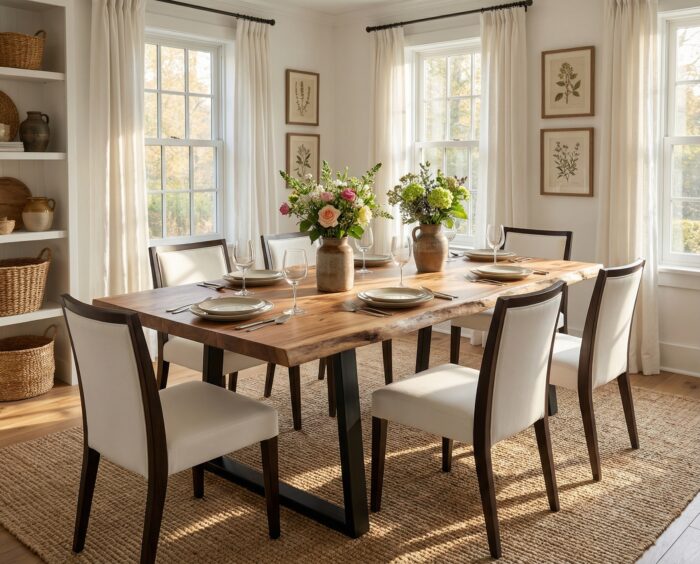 Pikendatav söögilaud toolidega